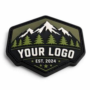 Badges personnalisés en PVC 3D brodés de dentelle, logo en caoutchouc souple, imperméables, à coudre avec épingle de sûreté, imprimés en sérigraphie pour chapeaux - Product Image 3