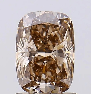 Diamant brun fantaisie taille coussin HPHT cultivé en laboratoire de 3,00 carats, clarté VS2, certifié IGI, poli, diamant CVD en vrac, le meilleur - Product Image 1