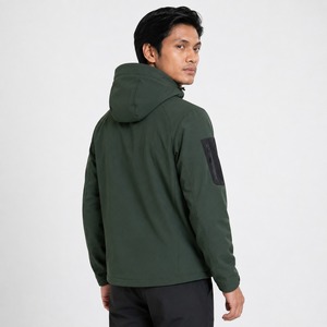 Blousons unisexes d'extérieur, fermeture éclair intégrale, décontractés, rembourrés, softshell, coupe-vent en Cordura, légers, imperméables, respirants, résistants à la pluie - Product Image 2