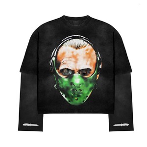 100% cotton T-shirt for men loose fit printed Mens double layer cotton 240 GSM black graphic print shirt custom DTG <b>logo</b> - Product Image 1