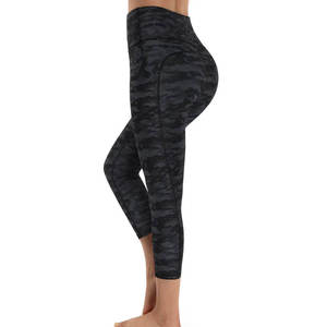 2026 Sublimation Gym Capri <b>Exercise</b> Workout Wear Leggings Sportswear Fitness & Yoga Wear Gym Capri Elastic Waist Yoga Leggings - Product Image 2