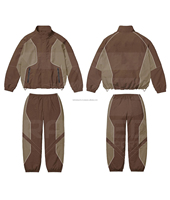 Conjunto Deportivo de Alta Calidad, Estilo Urbano, Ecológico, Transpirable e Impermeable, de Poliéster/Nailon, 2 Piezas, Chaqueta con Cremallera y Pantalones para Hombre