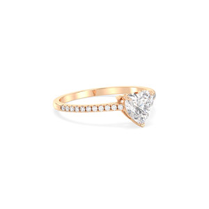แหวนเพชรทรงหัวใจ REYES คุณภาพสูง ทองคำแท้ 14K น้ำหนัก 1.17 กะรัต เพชรเพาะเลี้ยงในห้องปฏิบัติการ HPHT CVD รับรองโดย IGI เครื่องประดับชั้นดี - Product Image 3