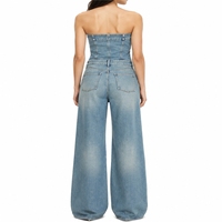 Mono vaquero de mujer personalizado en color, elegante, cómodo, duradero, informal, de primera calidad, holgado, transpirable, de poliéster/algodón lavado.