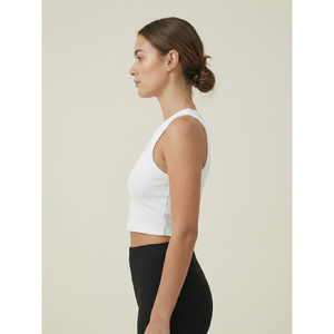 เสื้อครอปแขนกุดผ้าริบเนื้อนุ่มยืดหยุ่นสำหรับผู้หญิง สไตล์ลำลองใส่ได้ทั้งกลางวันและกลางคืน ดีไซน์อินเดีย - Product Image 3