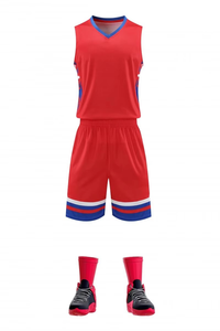 Youth Basketball Jersey and <b>Shorts</b> Set Printed Front Logo Moisture Wicking Sports Uniform - Product Image 5