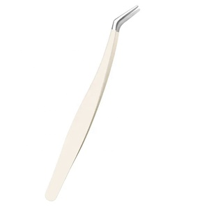Pince à épiler de précision professionnelle en acier inoxydable à pointe haute Gray Rocks Outil de beauté pour l'application des cils - Product Image 3