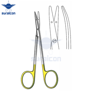 Tijeras Quirúrgicas Littler de 12 cm (4-3/4 Pulgadas), Curvas, Doradas, con Hojas de Corte de Precisión - Product Image 2
