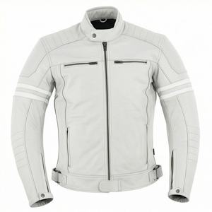 Chaqueta de Motociclista de Cuero Genuino para Hombre de la Mejor Calidad, Nueva Colección de Invierno, Chaquetas de Motocicleta con Protecciones Desmontables Personalizadas - Product Image 1