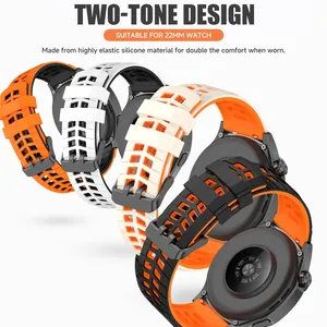 Bracelet de montre en silicone respirant de 22 mm pour <span class=keywords><strong>Amazfit</strong></span> <span class=keywords><strong>GTR4</strong></span>/3/2, bracelet de montre sport pour CMF Watch Pro 3 2, bracelet pour Huawei GT6 5 5PRO - Product Image 3