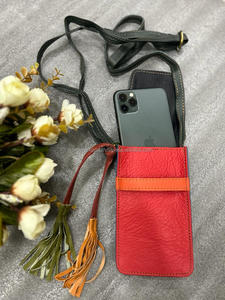 Sac et étuis en cuir recyclé pour téléphone portable OEM sac à bandoulière pour téléphone portable pour femme sac à main écologique multicolore pour téléphone portable - Product Image 5