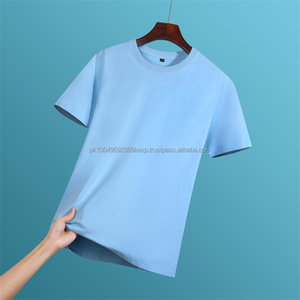 T-shirts pour hommes de taille plus promotionnels bon marché T-shirts à col rond en coton et polyester imprimés avec logo personnalisé de sublimation - Product Image 5