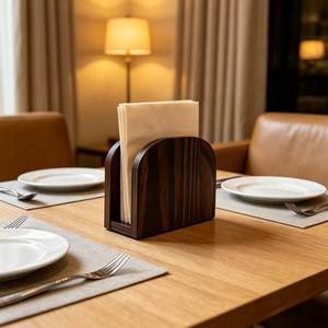 Modern Wooden <b>Tissue</b> Box Stand with Sun and Wave Design Eco-Friendly Handmade Durable Free-Standing for Bathroom or Kitchen Use - Product Image 4