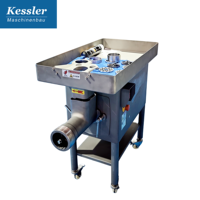 Hachoir à viande industriel haute performance en acier inoxydable, moteur de broyeur à saucisses, grande capacité, conception modulaire pour usage commercial alimentaire