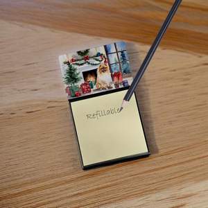 Nuevo dispensador de notas autoadhesivo de Navidad acogedor de Pomerania, accesorios de escritorio en blanco recargables, soporte para tarjetas y blocs de notas - Product Image 2