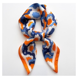 Women's Square <b>Silk</b> <b>Scarf</b> Digital Print Floral Elegant Multi-Functional Outdoor Fashion Accessory All Seasons - Product Image 1