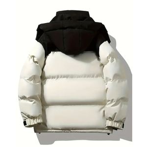 Chaqueta acolchada con capucha para hombre, abrigo cálido de invierno, cortavientos, para uso casual y urbano. - Product Image 4