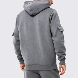 Chándal con capucha y bolsillos de alta calidad para hombre con logotipo personalizado, conjunto de chándal informal para hombre - Product Image 4