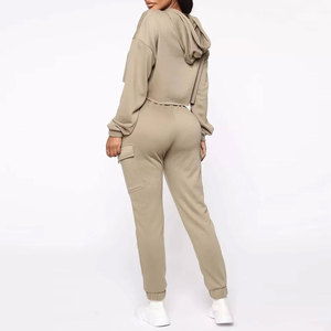 Hoodie court surdimensionné en molleton de coton pour femme, style décontracté, fournisseur OEM ODM - Product Image 4