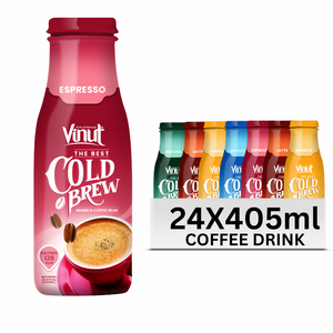 กาแฟโคลด์บรูว์ อาราบิก้า โรบัสต้า เวียดนาม บรรจุกระป๋องอะลูมิเนียม 290 มล./330 มล. ปราศจาก GMO ปราศจากกลูเตน VINUT สำหรับขายส่ง OEM แบรนด์ส่วนตัว - Product Image 1