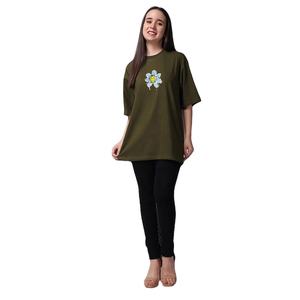 เสื้อยืดคอกลมแขนสั้นสำหรับเด็กผู้หญิงเสื้อยืดผ้าฝ้าย100% สีทึบพิมพ์ลายใหม่ - Product Image 2