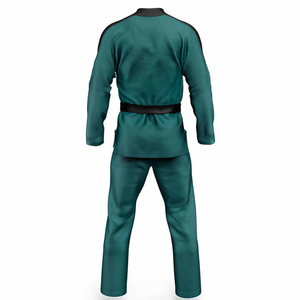 Uniforme de karaté pour hommes de qualité supérieure, léger, prix de gros, entièrement personnalisable, anti-plis, avec le dernier design. - Product Image 2