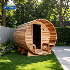 Sauna extérieur ultime en cèdre rouge monobloc pour la côte atlantique, homologué ETL, compatible Wi-Fi intelligent, Oasis de villégiature au Portugal - Product Image 1