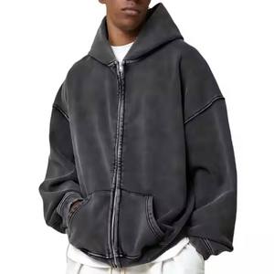 Wholesale Blank Hoodie Full Zip Hoodie Heavyweight Hoodie for Streetwear Brands Bulk Supply - Product Image 1