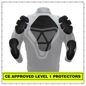 Chaqueta de Motocicleta de Cuero Unisex con Certificación CE |   Chaqueta Deportiva Cortavientos para Motociclistas |   Chaqueta de Cuero Premium Elegante y Duradera para Motociclismo - Product Image 5