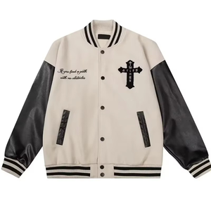 Men's Custom Wool Varsity <b>Jacket</b> Long Length Winter Coat Covered Button Breathable Windproof Eco-Friendly Plus Size - Product Image 1