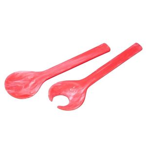 2-Piece <b>Salad</b> Serving Set Multi Color Hand Poured Resin <b>Salad</b> Spoon Fork Kitchen Utensils Decorative Premium Resin <b>Salad</b> <b>Server</b> - Product Image 1
