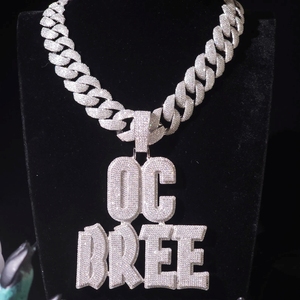 Laysware Jewels - Collar de eslabones cubanos de 15 mm con incrustaciones de oro rosa para hombre, joyería hip hop brillante con moissanita VVS, plata 925, regalo de boda, fiesta - Product Image 3