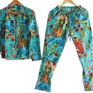 Camisones de Mujer con Estampado Animal de Naaz Textile, Ropa de Dormir Informal de Verano, Suave y Transpirable, 100% Algodón, Largo hasta la Rodilla - Product Image 1