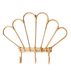 Meilleur prix, crochet mural en rotin naturel durable, organisateur mural pour la chambre d'enfant, décoration naturelle faite à la main, vente en gros - Product Image 1