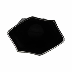 Vase de table contemporain en métal Smoke Bloom, design géométrique fait main, finition noire, pièce d'art décorative - Product Image 6
