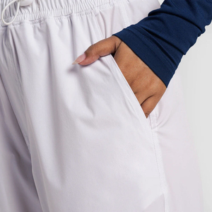 Pantalones de Lona para Mujer, Transpirables, Estilo Urbano, Color Sólido, Cintura Elástica, Largos, Venta al Por Mayor - Product Image 2