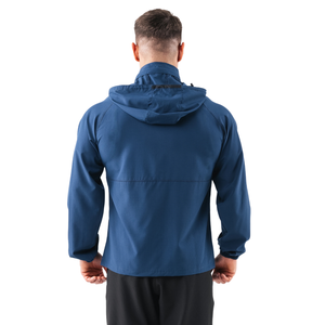 เสื้อแจ็คเก็ตกันลมแบบมีฮู้ดสำหรับผู้ชาย กันน้ำ เหมาะสำหรับกีฬากลางแจ้ง แบบซิป OEM ขายส่ง ผู้ผลิตจำนวนมาก - Product Image 3