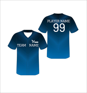 Maillot de baseball personnalisé FEROCIOUS CLOTHING, sublimation intégrale, col en V, manches courtes, anti-humidité, uniforme d'équipe, entièrement boutonné - Product Image 1
