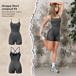 Women High Waist Seamless Breathable Sexy Club Jumpsuit Bodycon <b>Spaghetti</b> Strap Backless Full Length Solid Color Stretchy - Product Image 1