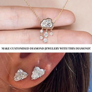 Diamant cultivé en laboratoire 3 carats certifié IGI, forme nuage, CVD HPHT, taille unique, fournisseur en gros, conception personnalisée d'Inde - Product Image 4