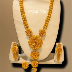 AWAIS HOUSE Bijou pour femme africaine, pour festival, fiançailles, mariage, fête, en laiton plaqué or 6 grammes, style Hiphop, serti de diamants à griffes infini - Product Image 1