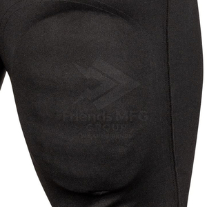 Mens Black <b>Padded</b> American Football Pants Belt Closure Breathable Athletic Practice Game Performance Sportswear Adult Wear - Product Image 4