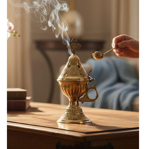 Quemador de Incienso Tradicional Ecológico de Latón para Decoración Espiritual del Hogar y Meditación - Product Image 5