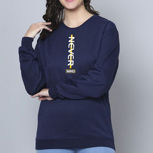 Sweat-shirt tendance urbain pour femme, personnalisable avec logo, en coton vierge, veste de mode streetwear professionnelle, nouvelle collection 2026 - Product Image 1