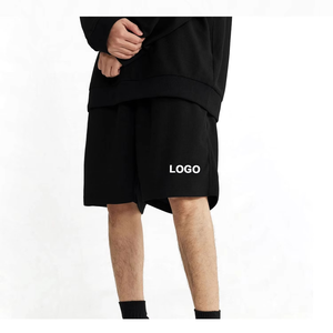 Ensemble T-shirt et short à manches longues teint et délavé à l'acide, T-shirt oversize imprimé style streetwear hip-hop délavé à l'acide avec logo - Product Image 4