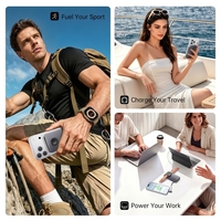 Chargeur sans fil magnétique 3-en-1 10000 mAh, batterie externe haute capacité avec câble intégré et écran LED pour iPhone 17, AirPods, iWatch