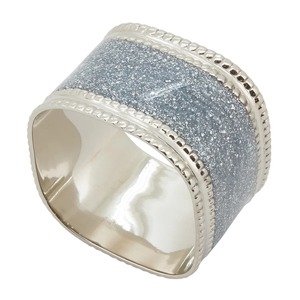 Anneau de serviette Glamour Argenté 4,5 cm de large en métal pour décoration de table de mariage, design durable et élégant - Product Image 4