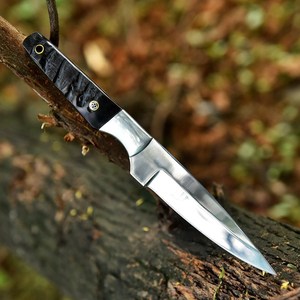 Handmade Carbon Steel High Polish Fixed Blade Hunting Camping <b>Knife</b> with Ram Horn <b>Handle</b> OEM ODM Available Factory Direct <b>Knives</b> - Product Image 3