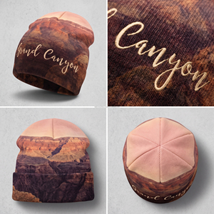 Bonnet en acrylique imprimé par sublimation Grand Canyon, unisexe, pour l'hiver, vêtements décontractés d'extérieur, 56-58 cm - Product Image 6