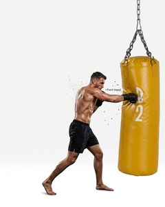 Equipo de Boxeo Personalizado al por Mayor, Equipo de Entrenamiento de Boxeo Personalizado, Saco de Boxeo Vacío de PVC con Saco de Arena y Guantes con Peso - Product Image 1